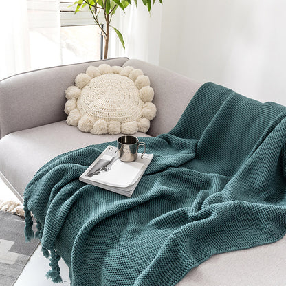 Knitted Relax-Time Decorative Sofa Blanket