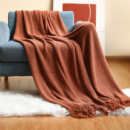 Knitted Hotel Style Solid Colour Blanket