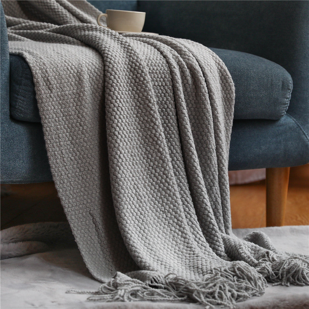 Knitted Hotel Style Solid Colour Blanket