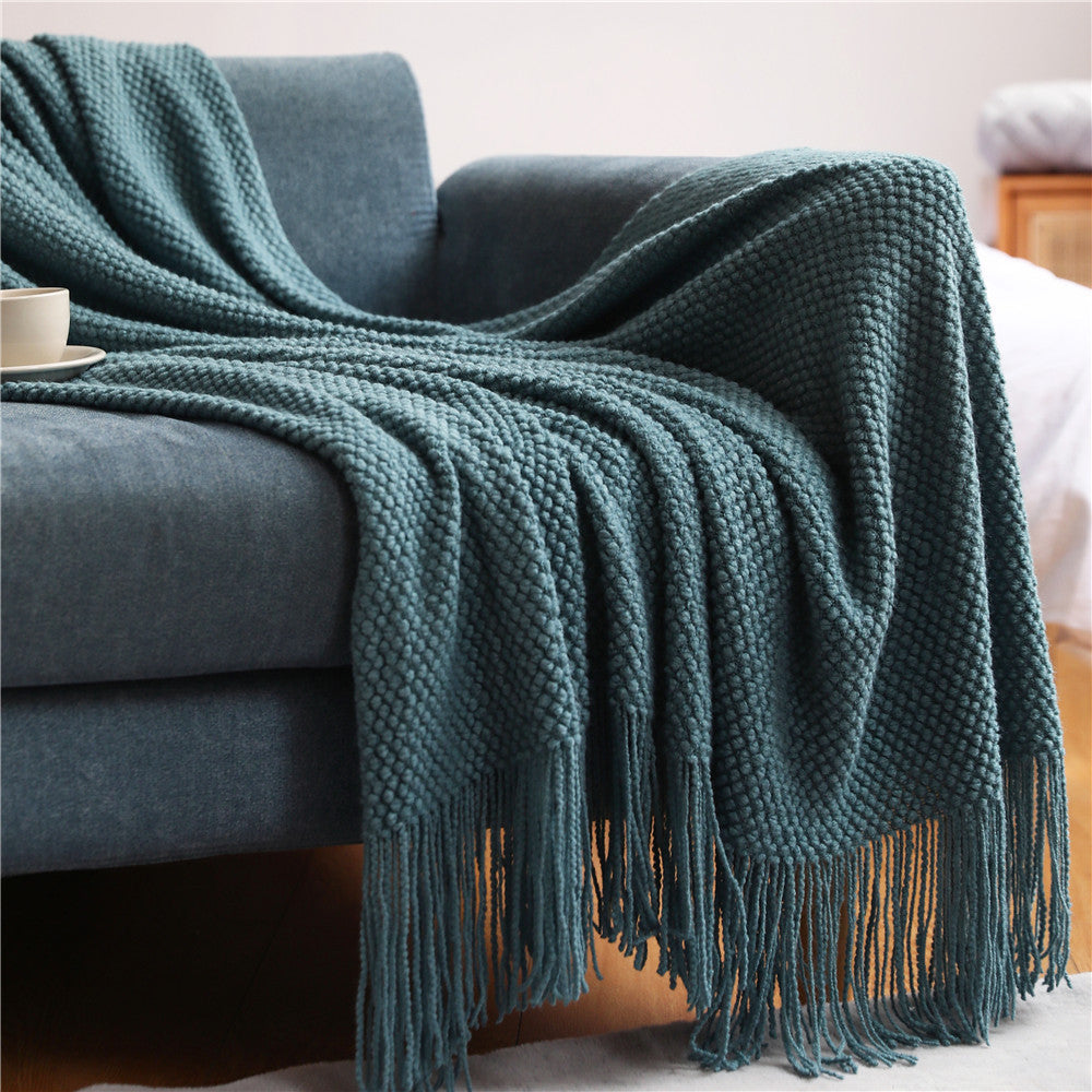 Knitted Hotel Style Solid Colour Blanket