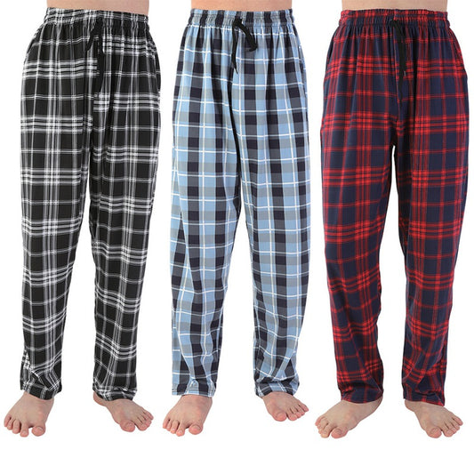 Men's Plaid Pattern Sleep Bottoms