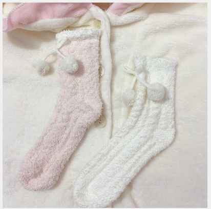 Soft Touch Pom Pom House Socks