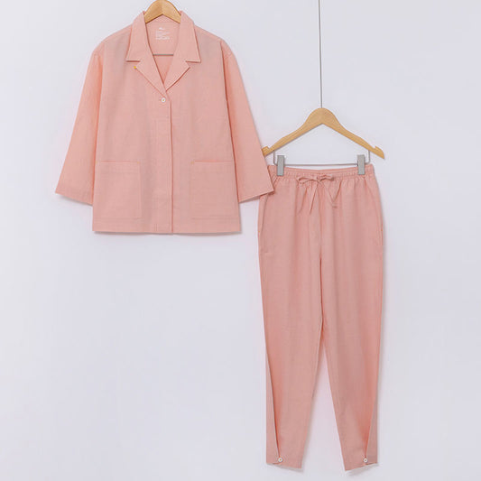 Washed Cotton Unisex Asian Style Pyjamas