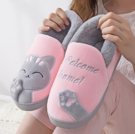 Welcome Home Cat Slippers