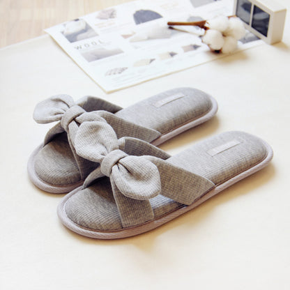 Summer Cotton Bow Slippers