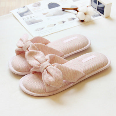 Summer Cotton Bow Slippers