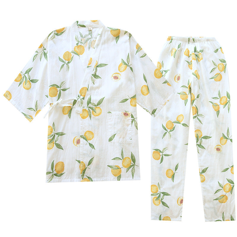 Kimono Style Summer Print Sleepwear