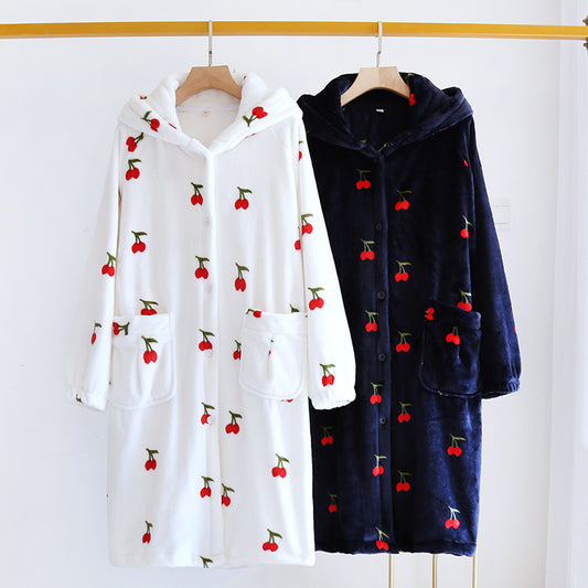 Cute Little Cherry Home Chillout Robe