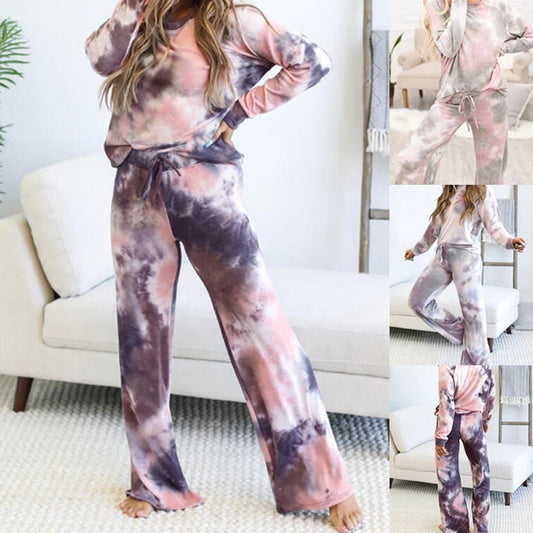 Thai Dye Long-Sleeved Casual Home Suit