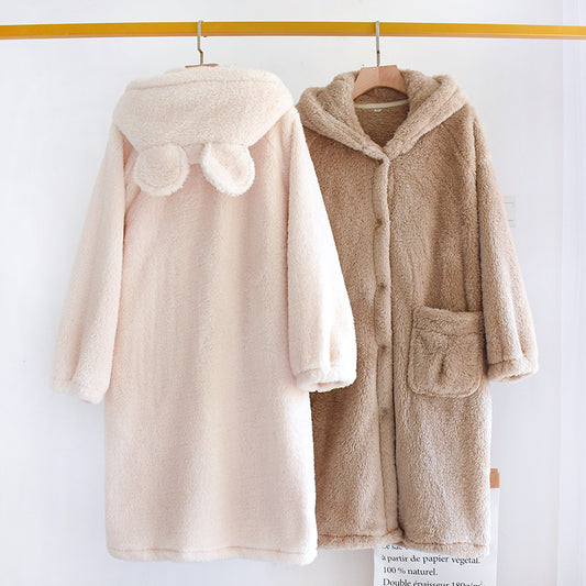 Super Cozy Long Wool Homewear Robe
