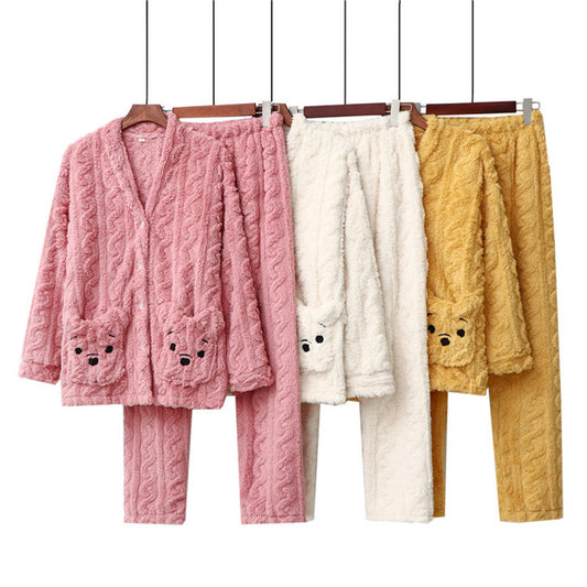 Thick Unisex Cardigan Style Pyjamas