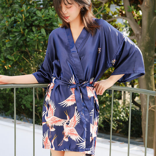 Women's Oriental Style Summer Print Robe
