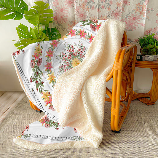 Floral Pattern Soft Napping Blanket