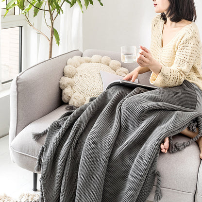 Knitted Relax-Time Decorative Sofa Blanket