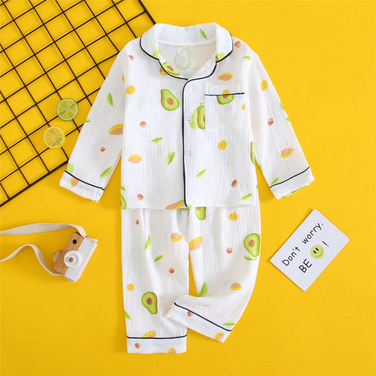 Children's Double-layer Cotton Gauze Pyjamas
